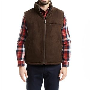 RAINFOREST Faux Shearling Lined Faux Suede Vest